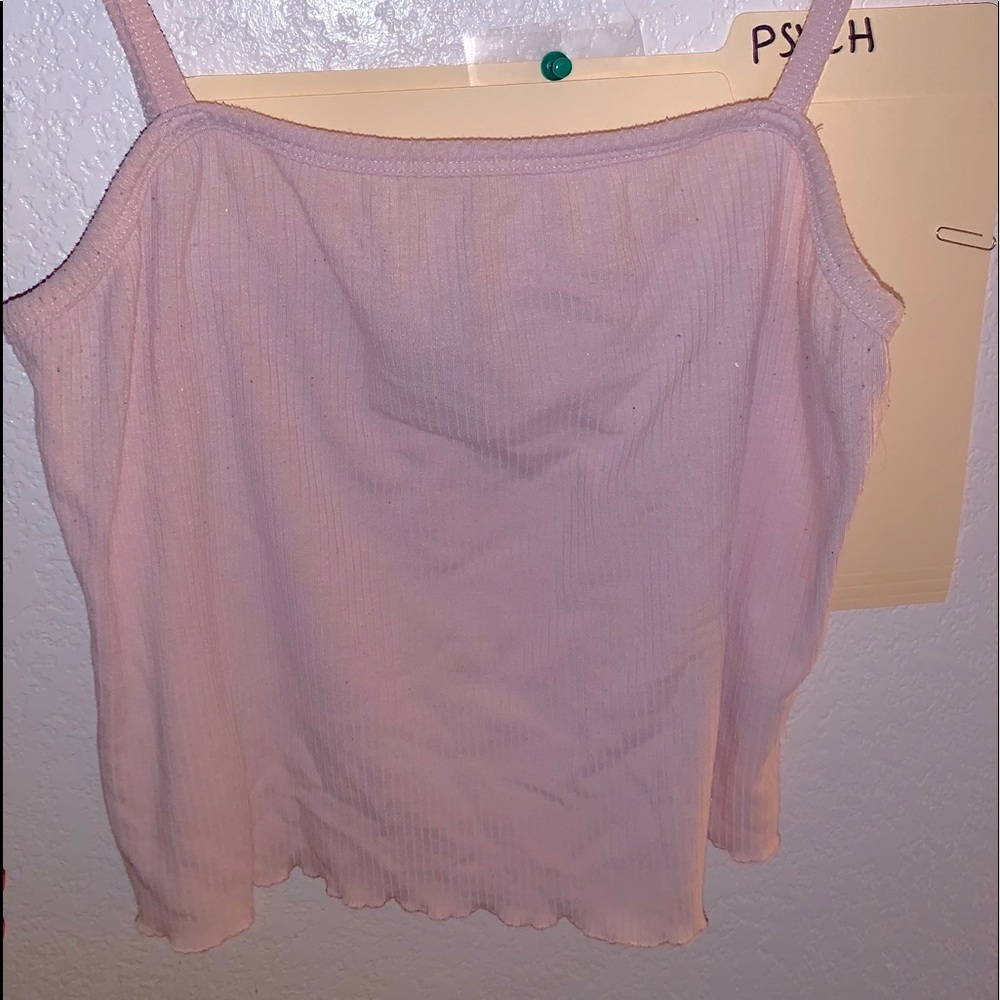 Baby pink ripped tank